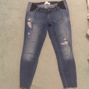 Inset panel maternity denim